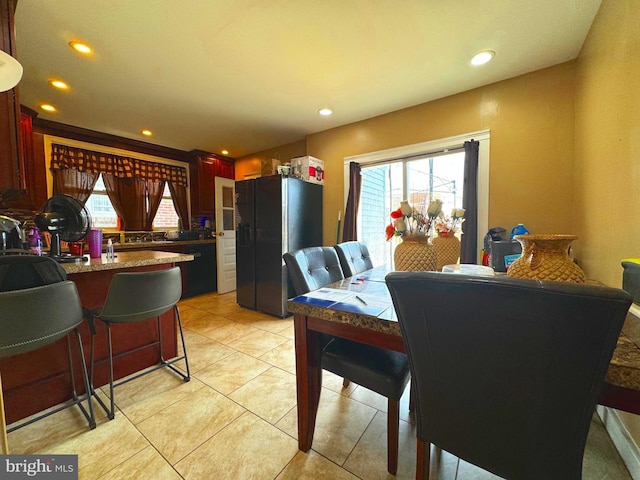 1021 Serrill Ave, Lansdowne, PA 19050 - dining space featuring healthy amount of natural light, recessed lighting, and light tile patterned flooring