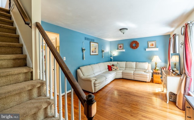 118 Roboda Blvd, Royersford, PA 19468 - living area featuring stairs and light wood-style flooring