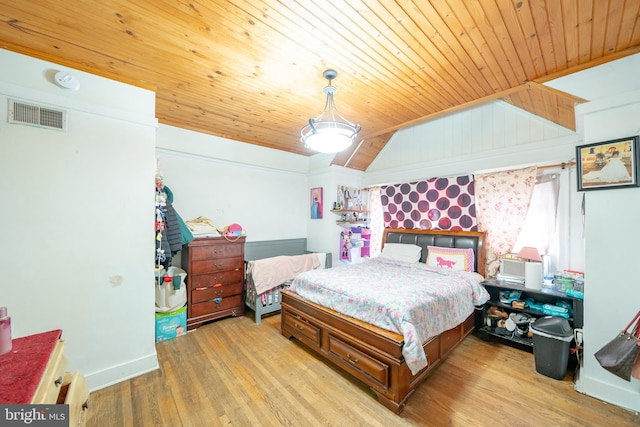 231 N Penn St, West Chester, PA 19380 - bedroom featuring vaulted ceiling, light wood-type flooring, and wooden ceiling