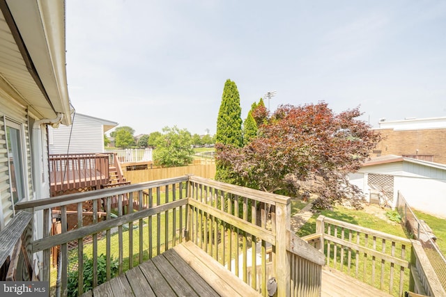 231 N Penn St, West Chester, PA 19380 - deck with a fenced backyard