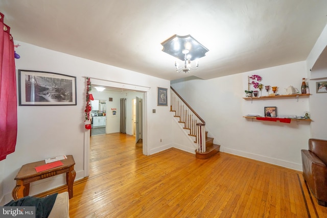 231 N Penn St, West Chester, PA 19380 - entryway featuring stairway and light wood-style floors