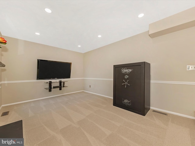24129 Pecan Grove Ln, Gaithersburg, MD 20882 - basement with recessed lighting and light colored carpet