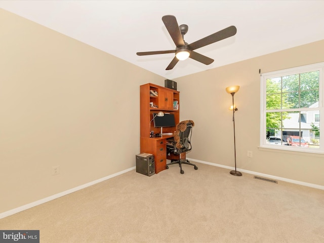 24129 Pecan Grove Ln, Gaithersburg, MD 20882 - office space featuring light carpet and ceiling fan