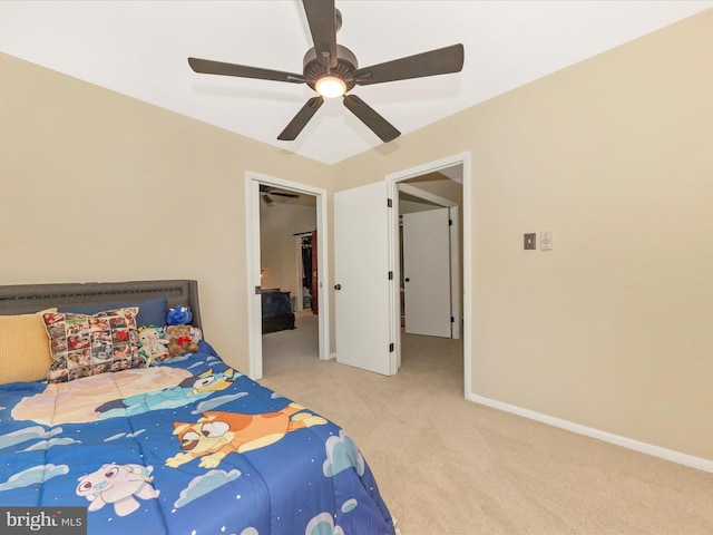 24129 Pecan Grove Ln, Gaithersburg, MD 20882 - bedroom with carpet floors and ceiling fan