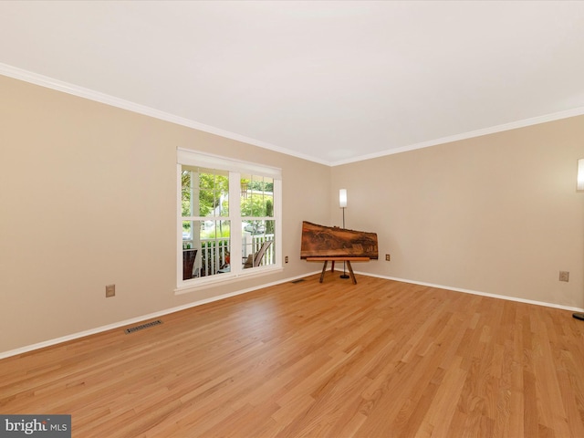 24129 Pecan Grove Ln, Gaithersburg, MD 20882 - empty room with ornamental molding and light wood-type flooring