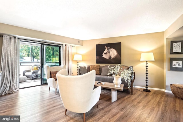 15101 Interlachen Dr Unit 1-126, Silver Spring, MD 20906 - living room with wood finished floors and baseboards