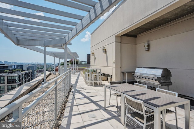 1025 1st St SE Unit 809, Washington, DC 20003 - view of patio featuring outdoor dining space, a pergola, and area for grilling