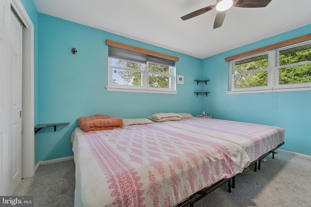4030 Bensalem Blvd, Bensalem, PA 19020 - carpeted bedroom featuring a closet and a ceiling fan