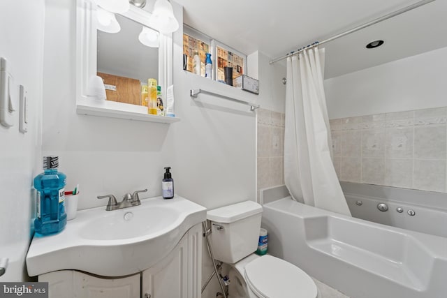 4030 Bensalem Blvd, Bensalem, PA 19020 - bathroom featuring shower / bathtub combination with curtain and vanity