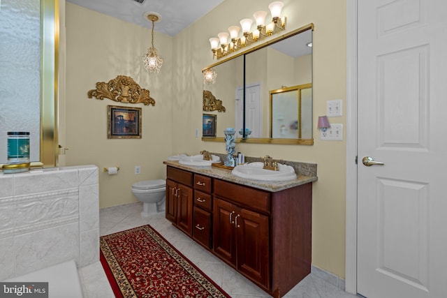 945 Hamilton Way, Warwick, PA 18974 - full bathroom featuring double vanity and a shower with door