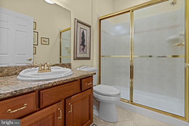 945 Hamilton Way, Warwick, PA 18974 - bathroom featuring tile patterned floors, vanity, and a shower stall