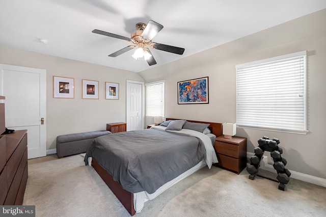 808 Olmstead Rd, Baltimore, MD 21208 - bedroom with light carpet, a closet, and a ceiling fan