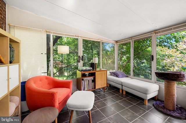 808 Olmstead Rd, Baltimore, MD 21208 - sunroom / solarium featuring tile patterned floors and lofted ceiling