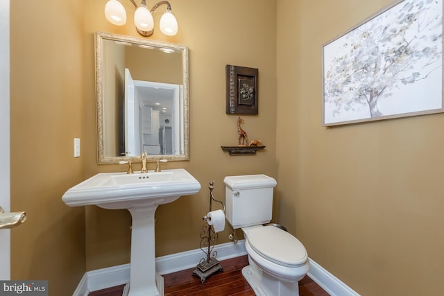 29 Hunters Creek Cir, Mullica Hill, NJ 08062 - half bathroom with toilet and wood finished floors
