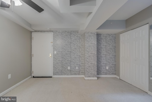 1458 Columbia Rd NW Unit 109, Washington, DC 20009 - unfurnished bedroom featuring carpet floors, a closet, and ceiling fan