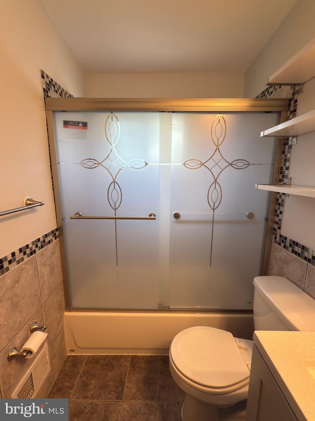 1233 Knightswood Rd, Baltimore, MD 21239 - full bathroom with tile walls, vanity, and enclosed tub / shower combo