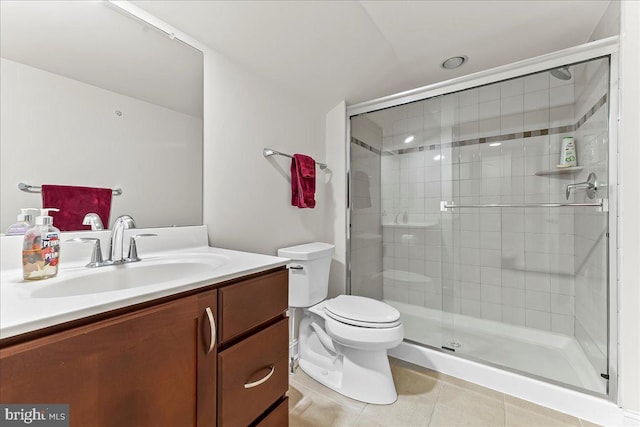 4 Parkview Cir, Wayne, PA 19087 - bathroom with vanity, a shower stall, and tile patterned floors
