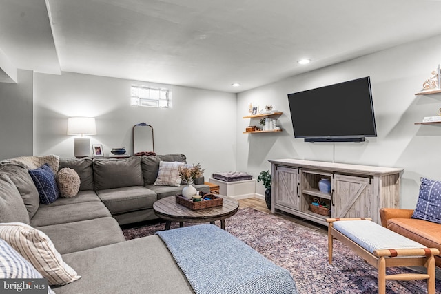 69 Plymouth Rd, Sicklerville, NJ 08081 - living room featuring recessed lighting and wood finished floors