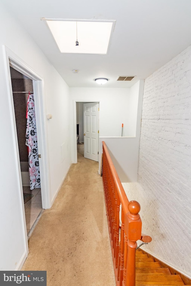16 S Kresson St, Baltimore, MD 21224 - hallway featuring an upstairs landing and light carpet