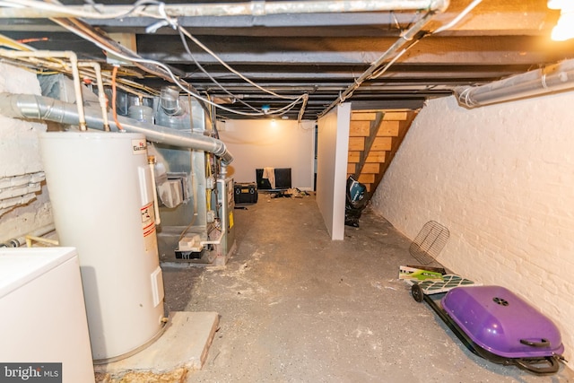 16 S Kresson St, Baltimore, MD 21224 - unfinished below grade area featuring water heater