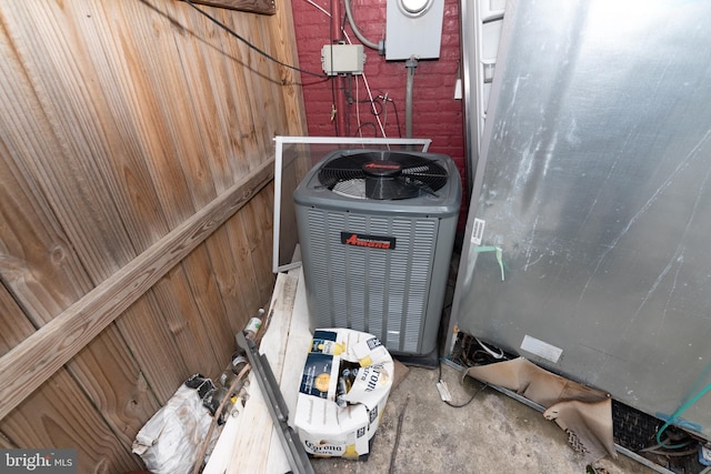 16 S Kresson St, Baltimore, MD 21224 - exterior view of a central AC unit and electric meter
