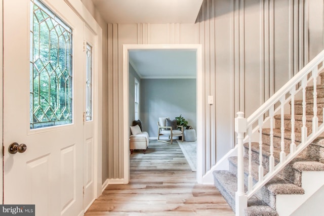 128 Azalea Dr, Hershey, PA 17033 - entrance foyer with stairway, wood finished floors, and plenty of natural light