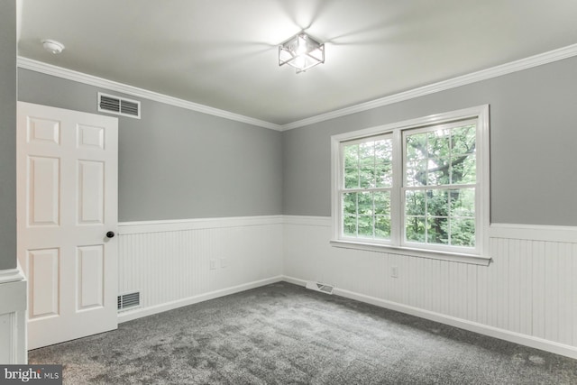 128 Azalea Dr, Hershey, PA 17033 - carpeted empty room with a wainscoted wall, a smoke detector, and ornamental molding