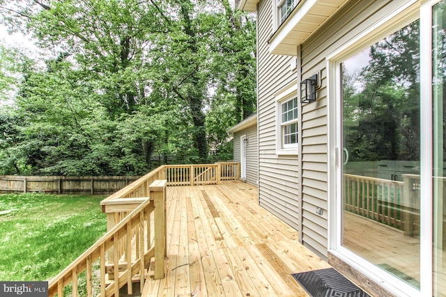 128 Azalea Dr, Hershey, PA 17033 - deck featuring a fenced backyard and view of scattered trees
