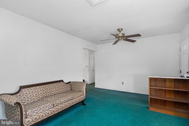 1402 Lehigh St, Allentown, PA 18103 - sitting room featuring carpet flooring and ceiling fan
