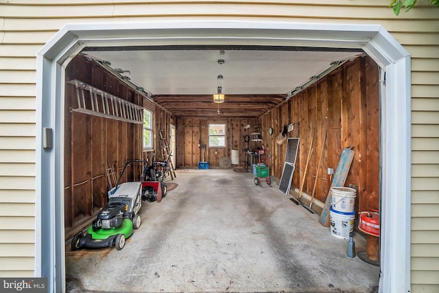 1402 Lehigh St, Allentown, PA 18103 - garage featuring wood walls