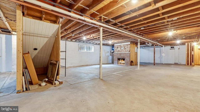2705 W Gordon, Allentown, PA 18104 - below grade area with a fireplace
