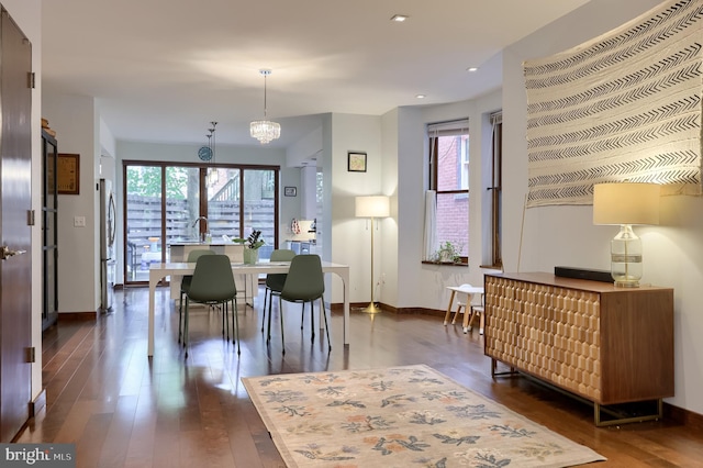 662 W Chestnut St, Lancaster, PA 17603 - dining area featuring hardwood / wood-style floors, healthy amount of natural light, and recessed lighting