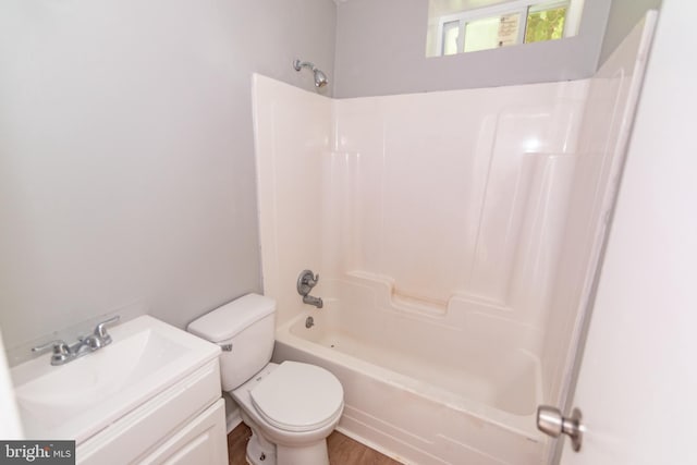 631 Saint Anns Ave, Baltimore, MD 21218 - bathroom with tub / shower combination, vanity, and wood finished floors