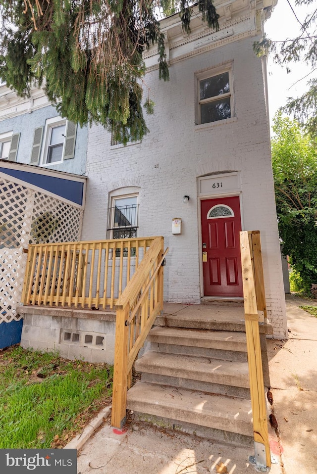 631 Saint Anns Ave, Baltimore, MD 21218 - doorway to property with brick siding