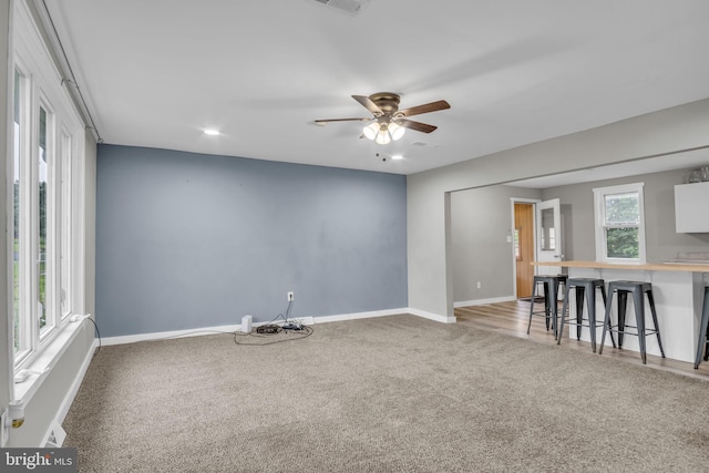 60 Gordon Dr, Carlisle, PA 17013 - unfurnished living room with a ceiling fan and carpet floors