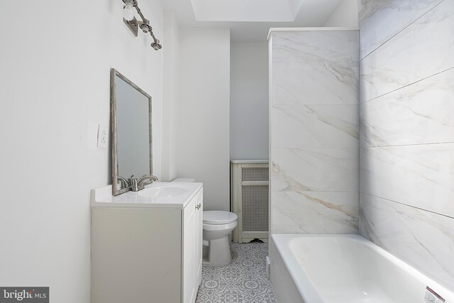 1439 S 28th St, Philadelphia, PA 19146 - full bath with a tub to relax in, vanity, and tile patterned flooring
