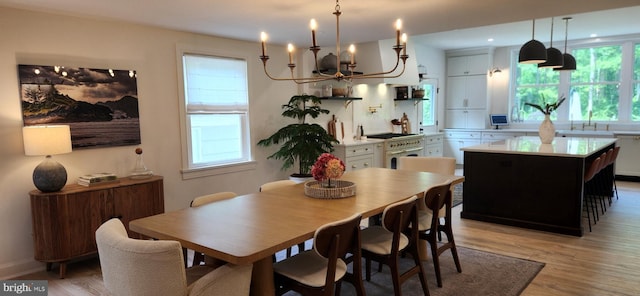 73 Bayberry Rd, Princeton, NJ 08540 - dining room featuring light wood-type flooring and a chandelier