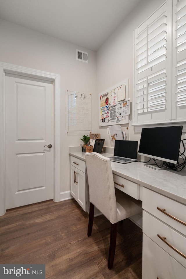 303 Petunia Way, Stafford, VA 22554 - office space featuring built in desk and dark wood-style floors