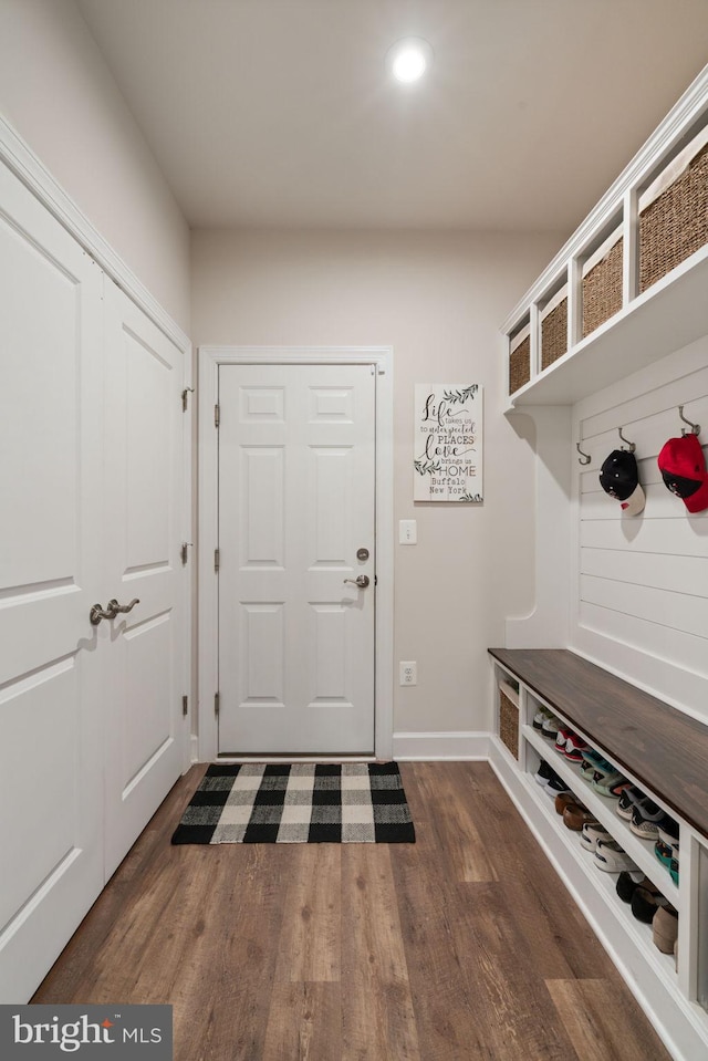 303 Petunia Way, Stafford, VA 22554 - mudroom featuring dark wood-style flooring and recessed lighting