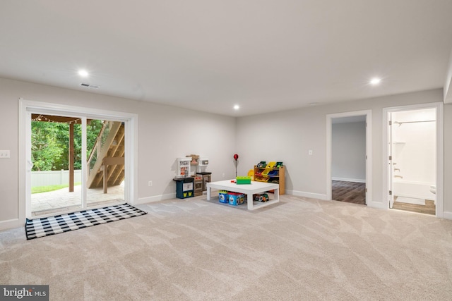 303 Petunia Way, Stafford, VA 22554 - game room featuring carpet and recessed lighting