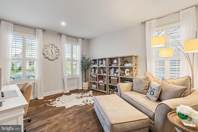 303 Petunia Way, Stafford, VA 22554 - office area with dark wood-type flooring and recessed lighting