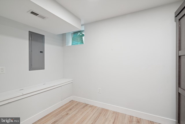 1448 N Myrtlewood St, Philadelphia, PA 19121 - unfurnished room featuring electric panel and light wood-style floors