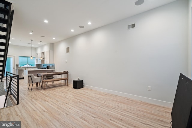 1448 N Myrtlewood St, Philadelphia, PA 19121 - living room with light wood finished floors and recessed lighting