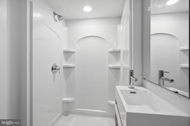 1448 N Myrtlewood St, Philadelphia, PA 19121 - full bathroom with a shower stall and vanity