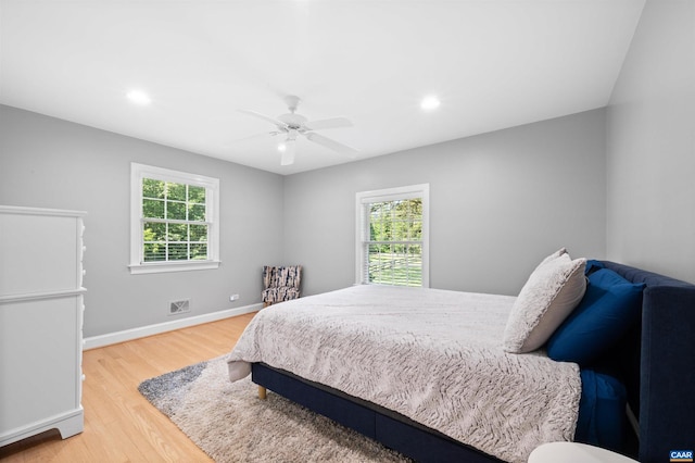 2865 Proffit Rd, Charlottesville, VA 22911 - bedroom with wood finished floors, recessed lighting, and ceiling fan