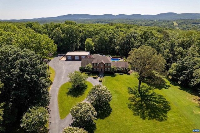 2865 Proffit Rd, Charlottesville, VA 22911 - view of subject property with a heavily wooded area and a mountain backdrop