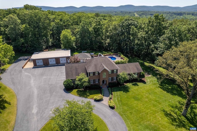 2865 Proffit Rd, Charlottesville, VA 22911 - view from above of property featuring a heavily wooded area and a mountainous background