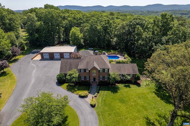 2865 Proffit Rd, Charlottesville, VA 22911 - view from above of property with a forest and a mountainous background