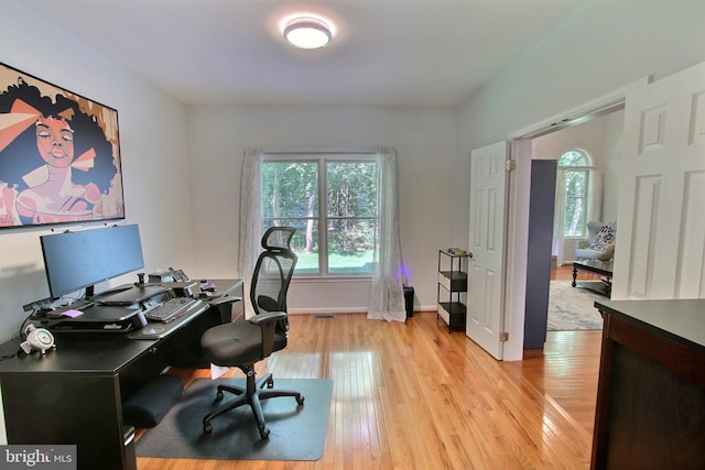 8011 Lions Crest Way, Gaithersburg, MD 20879 - office with healthy amount of natural light and light wood-style floors