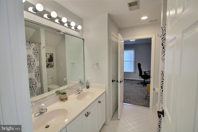 8011 Lions Crest Way, Gaithersburg, MD 20879 - full bathroom with double vanity and recessed lighting